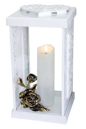 Bílý kahanec na hrob 31cm