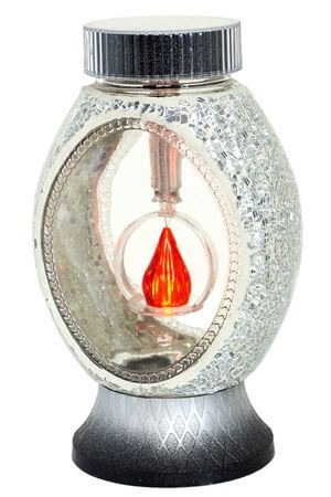 Stříbrný solární kahanec na hrob 24cm