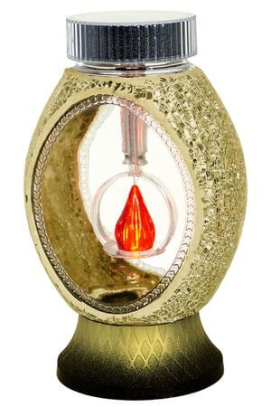 Zlatý solární kahanec na hrob 24cm