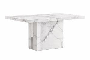 Jedálenský stôl MARBELLE biely mramor 180cm