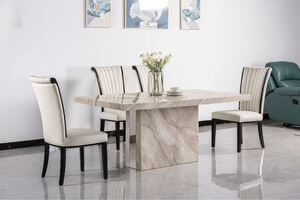 MARBELLE étkezőasztal bézs márvány 180 cm

