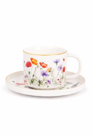 Porcelánová šálka s podšálkou Mak 220ml