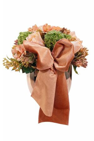 Korallrózsaszín aranžmán 34 cm