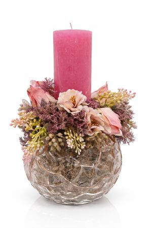 Rózsaszín aranžmán 34 cm