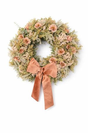 Soft Peach masnis koszorú 55 cm