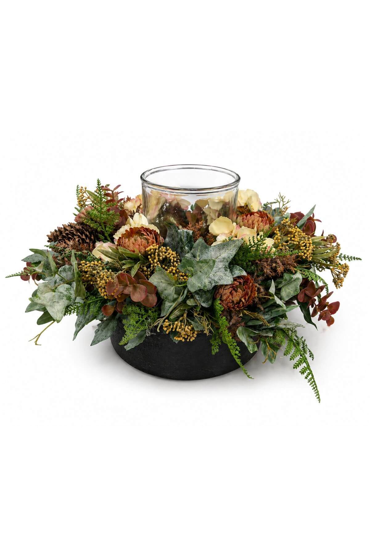 Természetes elegancia üveggel 45 cm