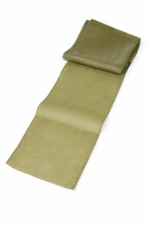 Oliva színű átlátszó organza 22cm 6db 