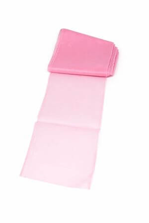 Rózsaszín átlátszó organza 22cm 6db 