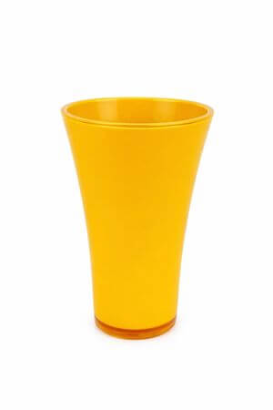 Sárga műanyag virágcserép orchideára 20cm 