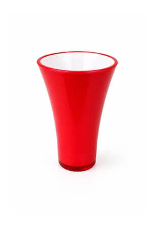 Červený plastový květináč na orchideji 20 cm