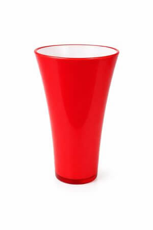 Červený plastový květináč na orchideji 27cm