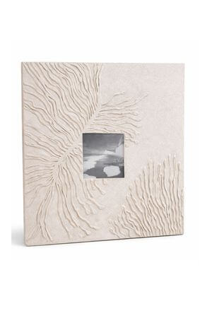 Krémový závesný fotorám v pieskovom dizajne 36 cm