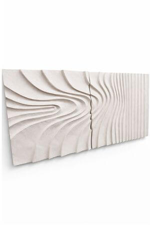 Krémszínű festmény homok dizájnnal 73x36cm