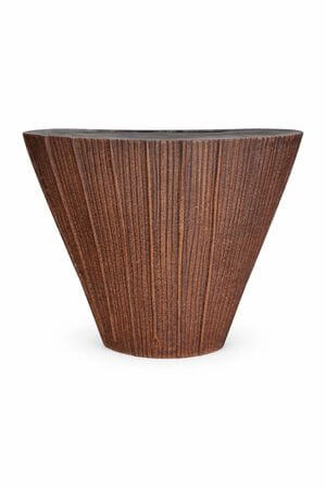 Réz-ezüst színű szögletes alumínium váza 27cm