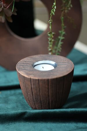 Réz-ezüst színű mécsestartó 11cm