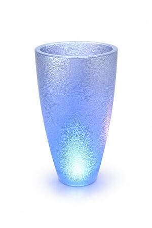 Průhledný oválný barevný svítící květináč 90cm