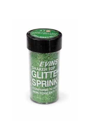 Zöld csillámpor, dekorációkra