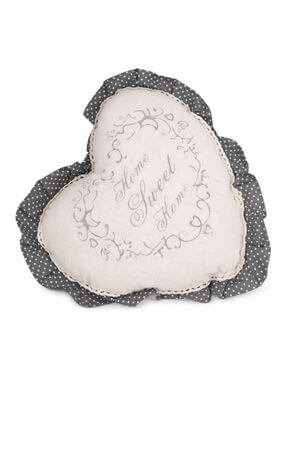 "Sweet home" szív alakú párna 34cm