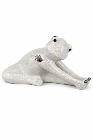 Fehér nyújtó béka barna patinával