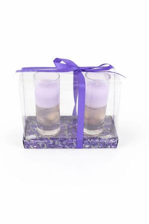 Fialové levandulové gelové svíčky 13 cm