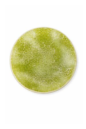 Zöld tányér tördelt üvegből 32cm