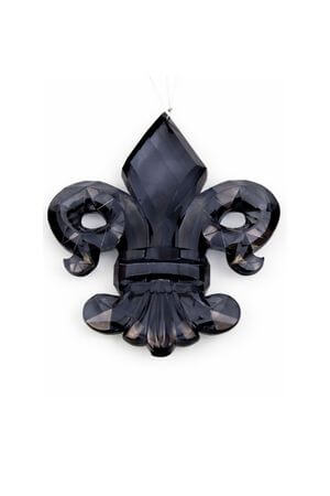 Lila felfüggeszthető füstös üvegdísz 