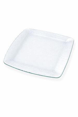 Průhledný skleněný talíř 28cm