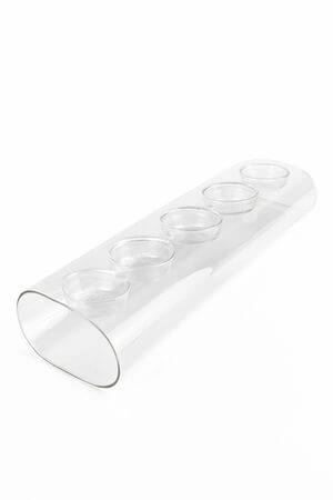 Modern üveg gyertyatartó cső