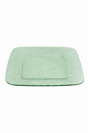 Zelený talíř ve tvaru čtverce 21cm