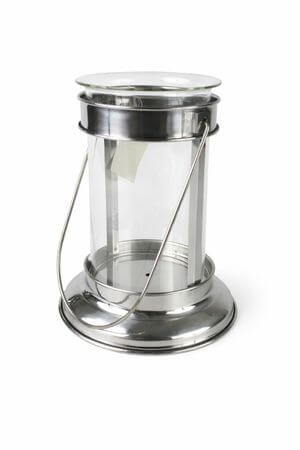 Ezüst modern lámpás 21cm