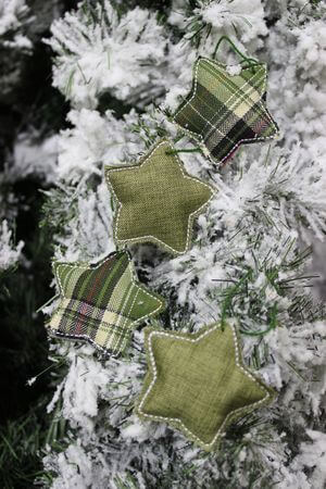 Zöld felfüggeszthető csillagok 4 db