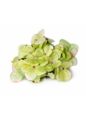 Zelená umělá hlava hortenzie 13cm