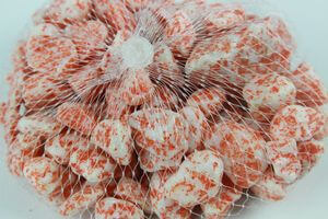 Oranžové malé dekoračné kamene 0,7kg