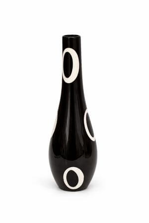 Čierna váza BLACK&WHITE 29cm