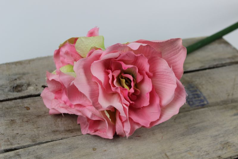 Růžový umělý amarylis na stonku 74cm