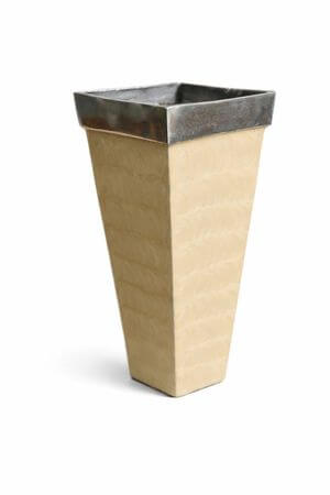 Krémes-ezüst színű váza Cappucino 22cm