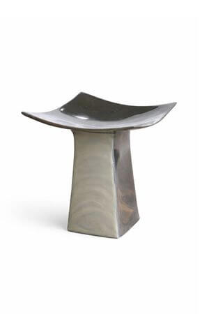 Krémes-ezüst színű gyertyatartó Cappucino 10cm