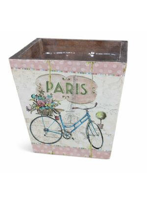 Rózsaszín-krém shabby kaspó 11cm