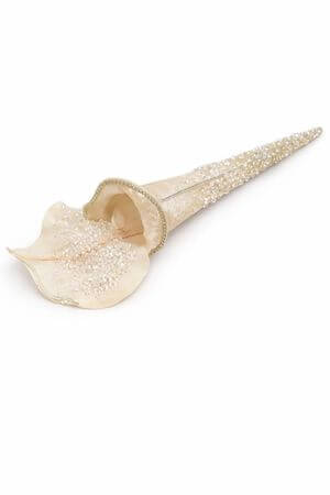 Krémový umelý kvet saracénie 68cm