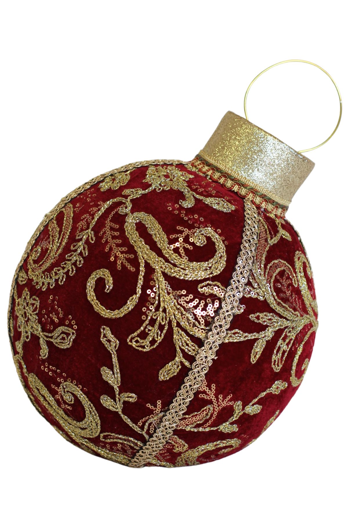 Luxusná červená vianočná guľa 35 cm