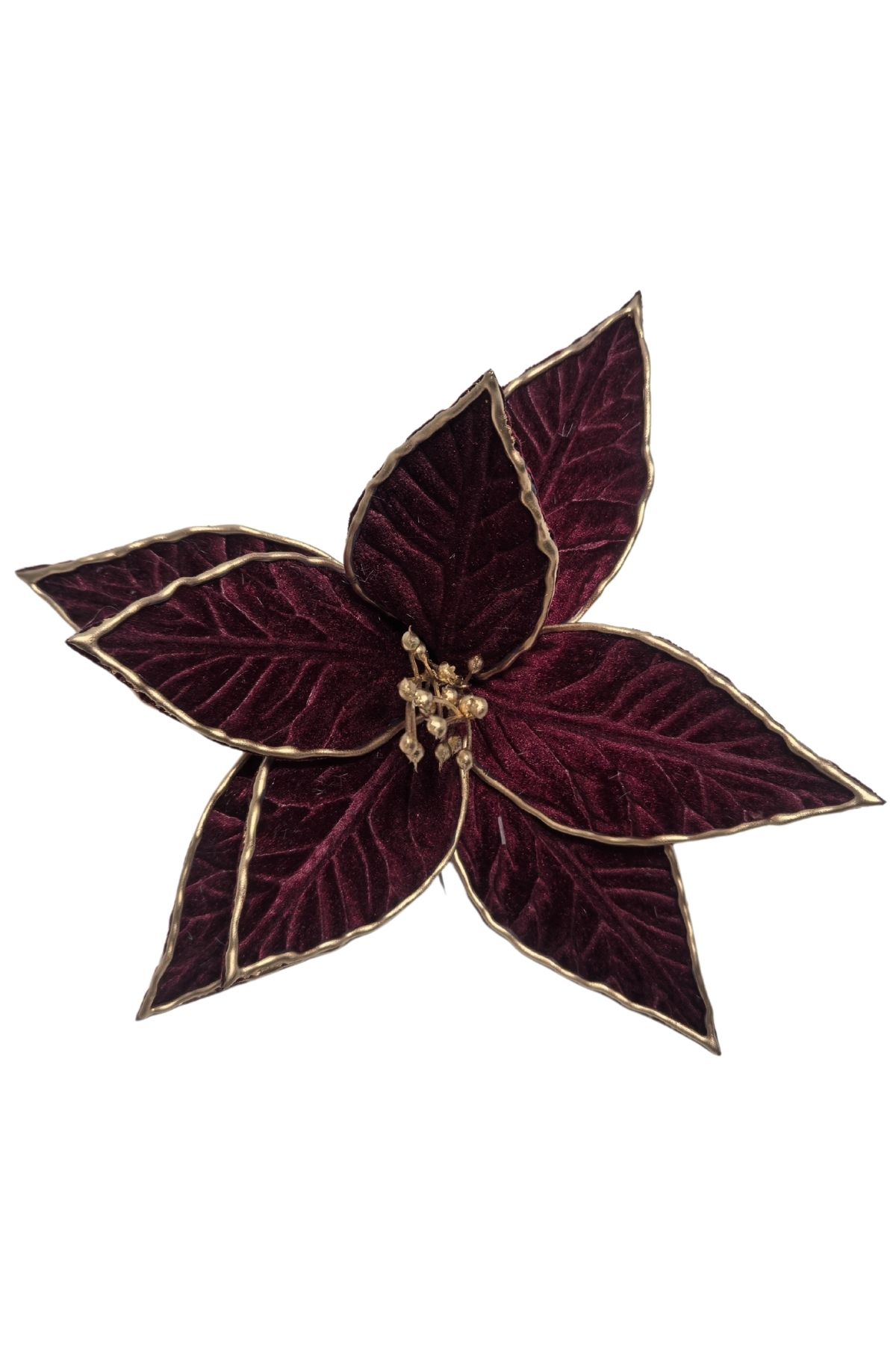 Bordově zlatá vánoční růže 26cm