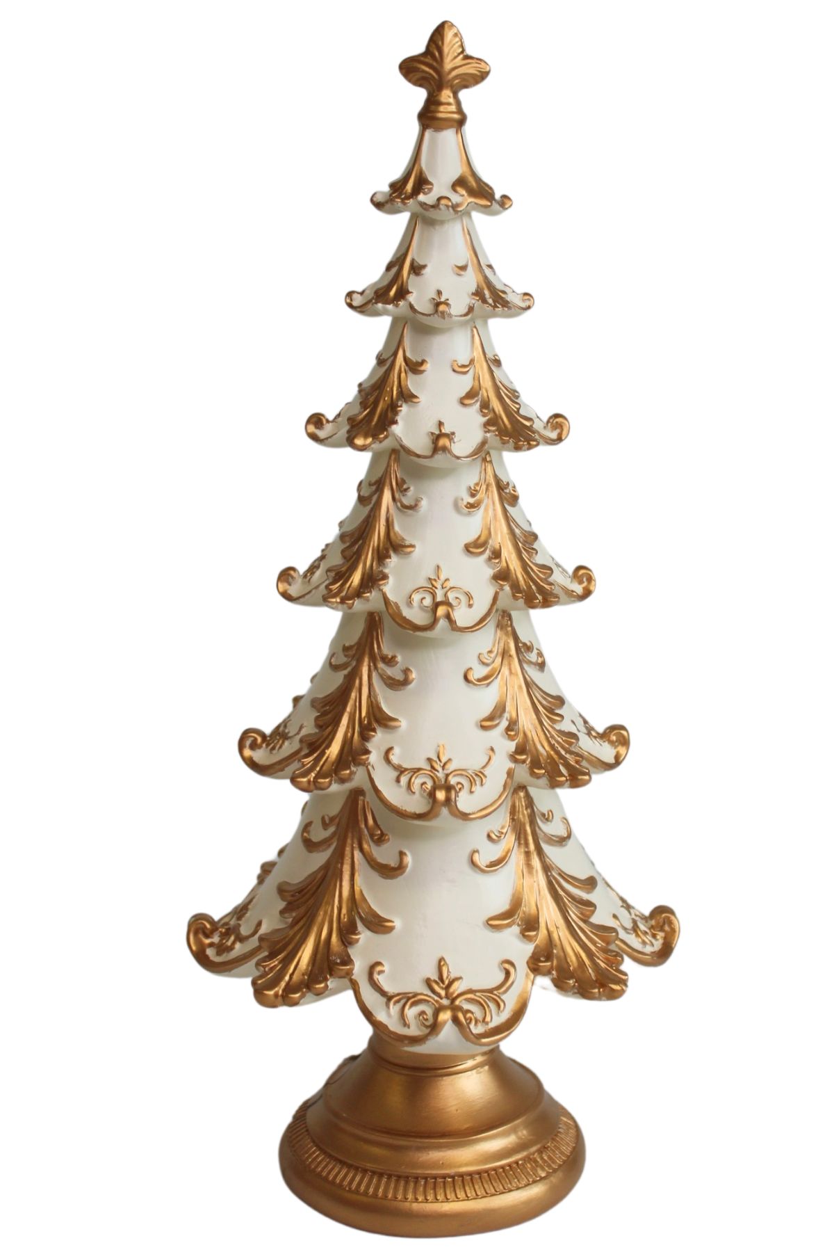 Krémově zlatý vánoční stromeček 30cm