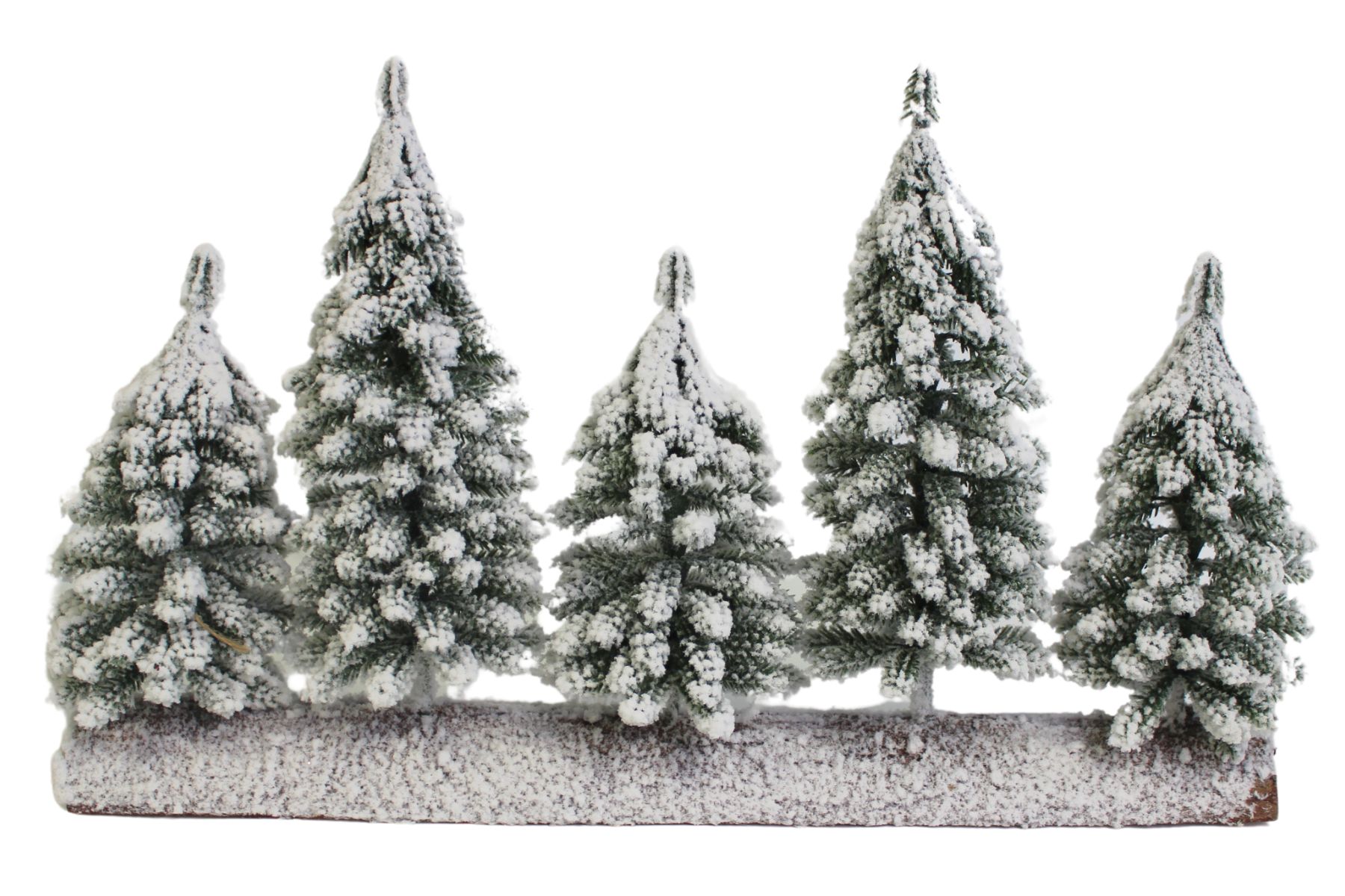 Dekoračné zasnežené stromčeky na pníku 40cm