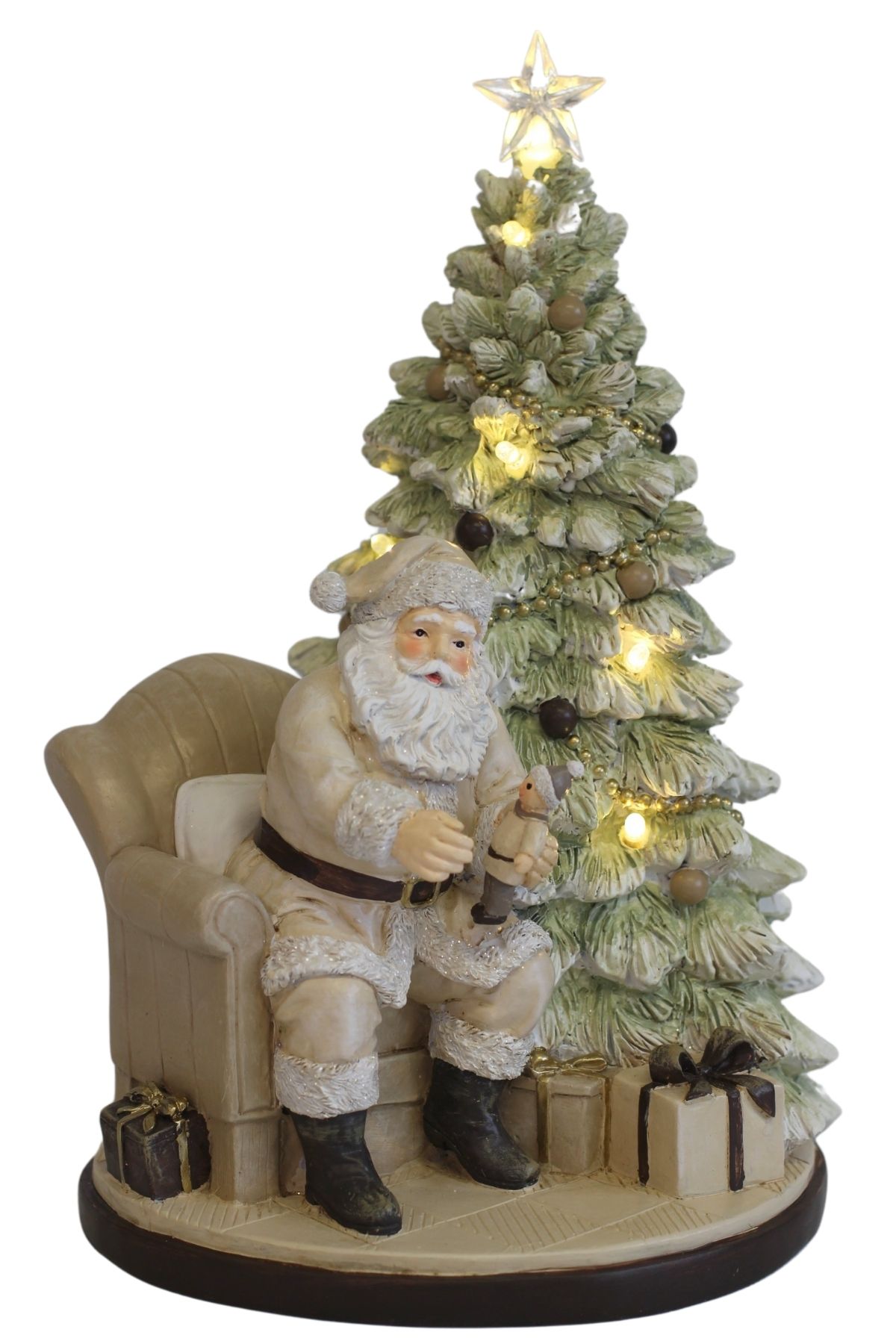 Natur Mikuláš se stromkem LED 30cm