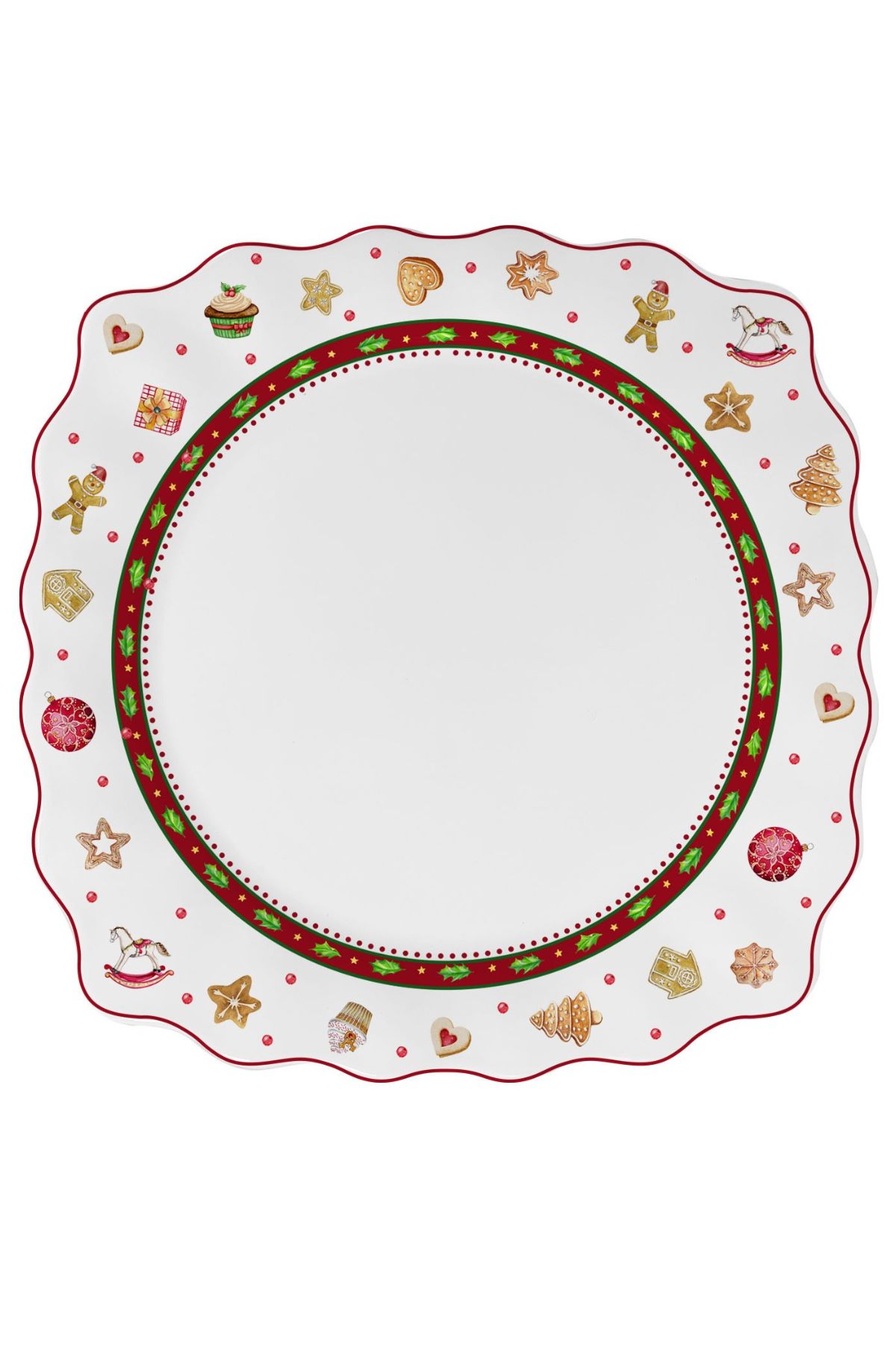 Perníkový vánoční mělký talíř 26cm