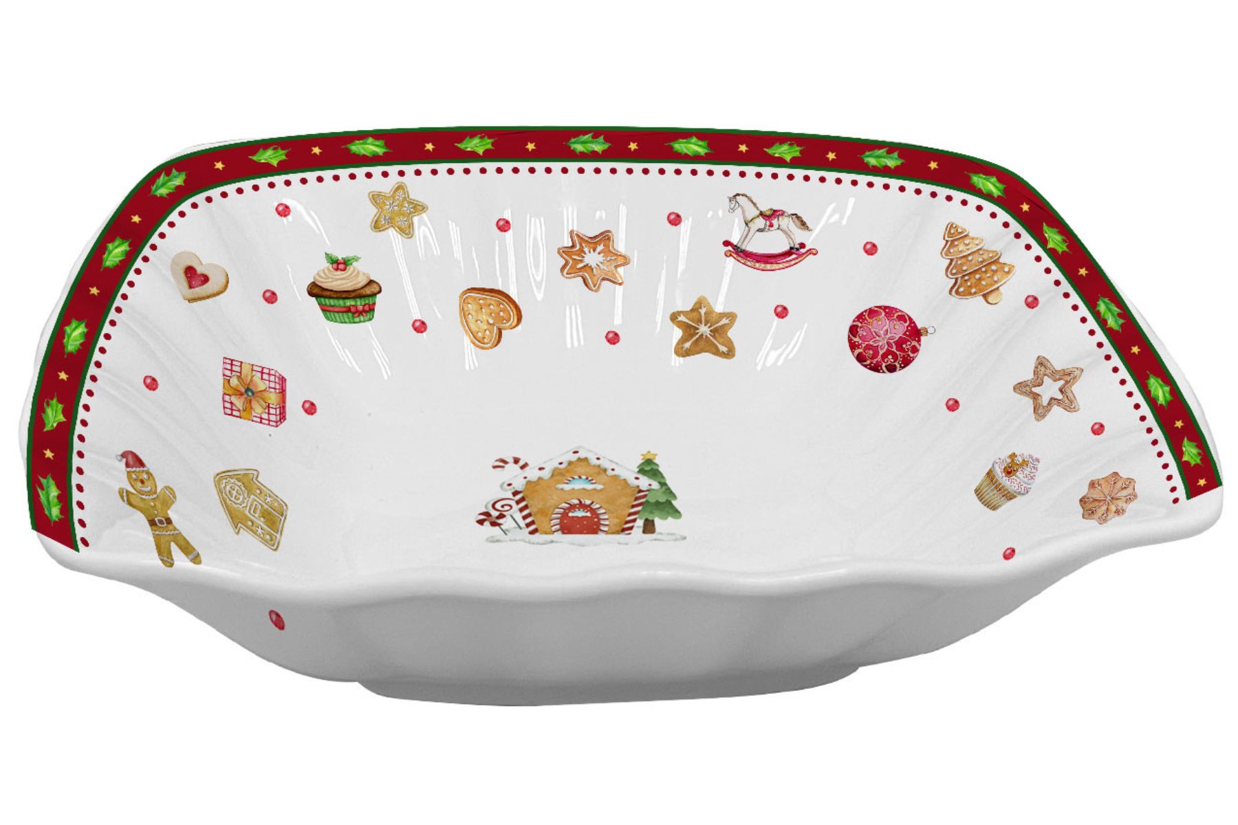 Perníková vánoční mísa na salát 22cm