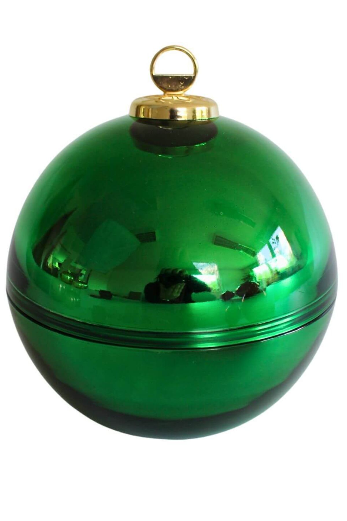 Zöld illatos gyertya karácsonyi gömb 19cm