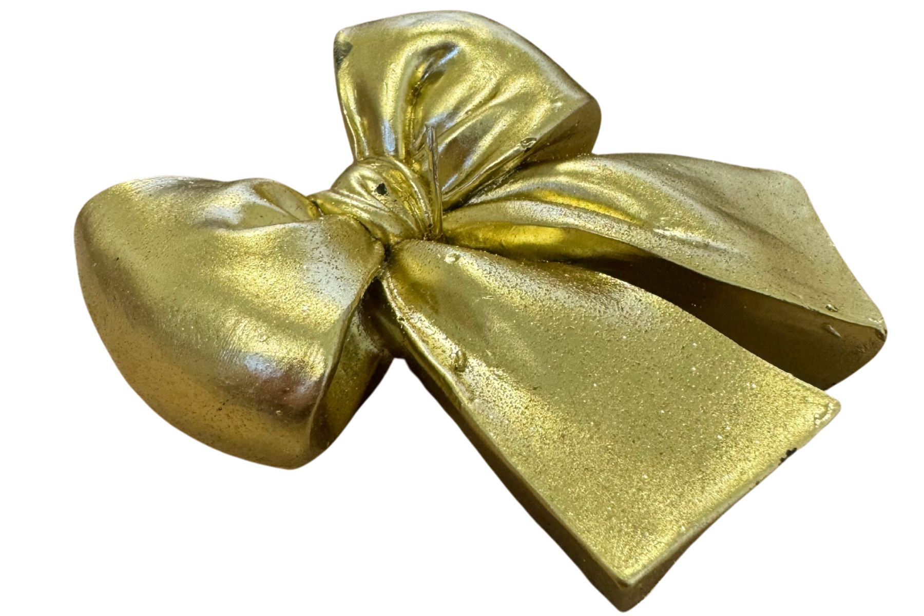 Zlatá vianočná sviečka Mašľa 13cm