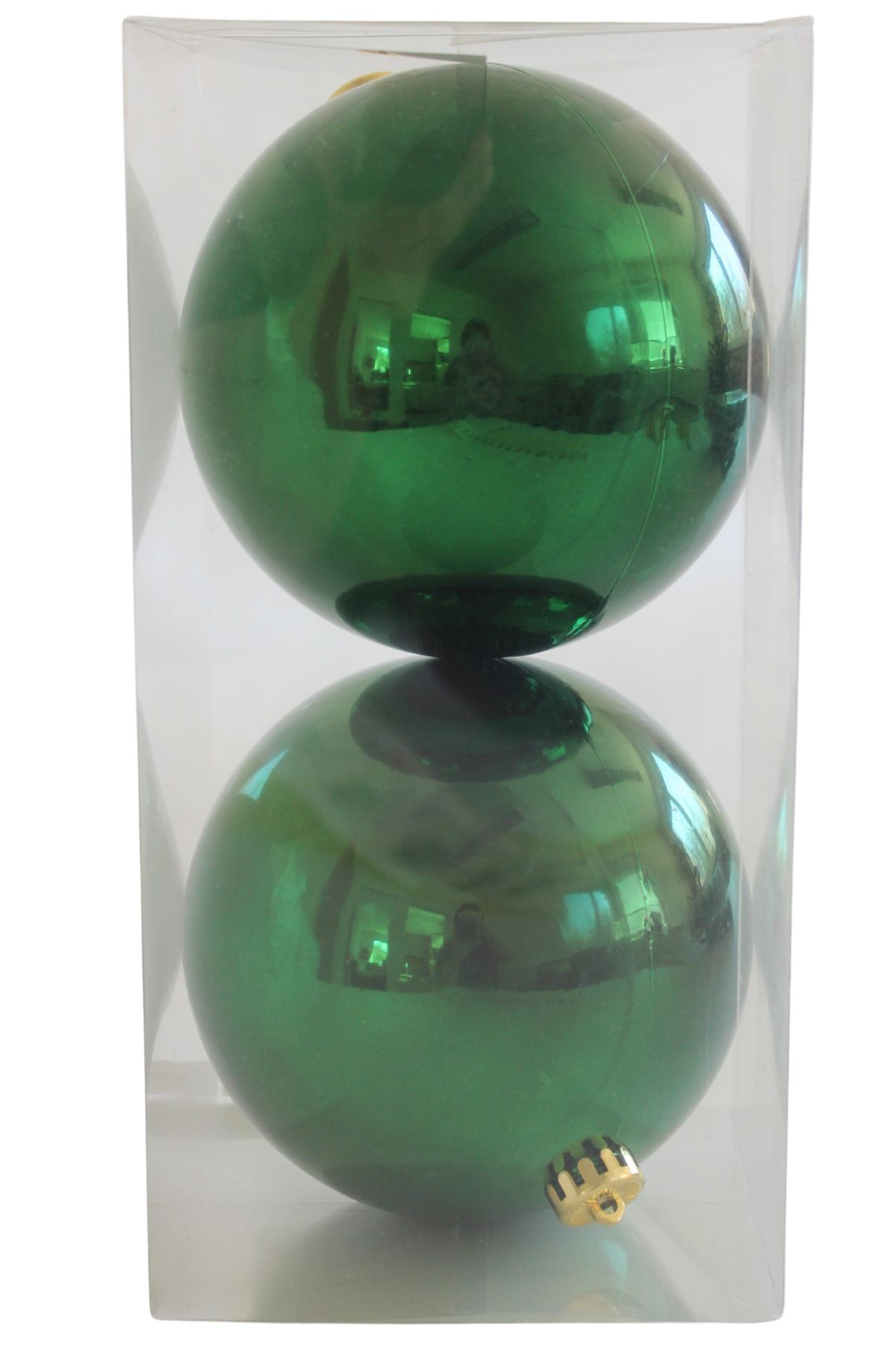 Zelené plastové vianočné gule 20cm 2ks