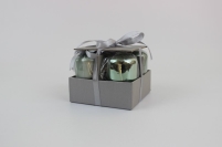 Zelené sviečky v tvare valca 4 ks